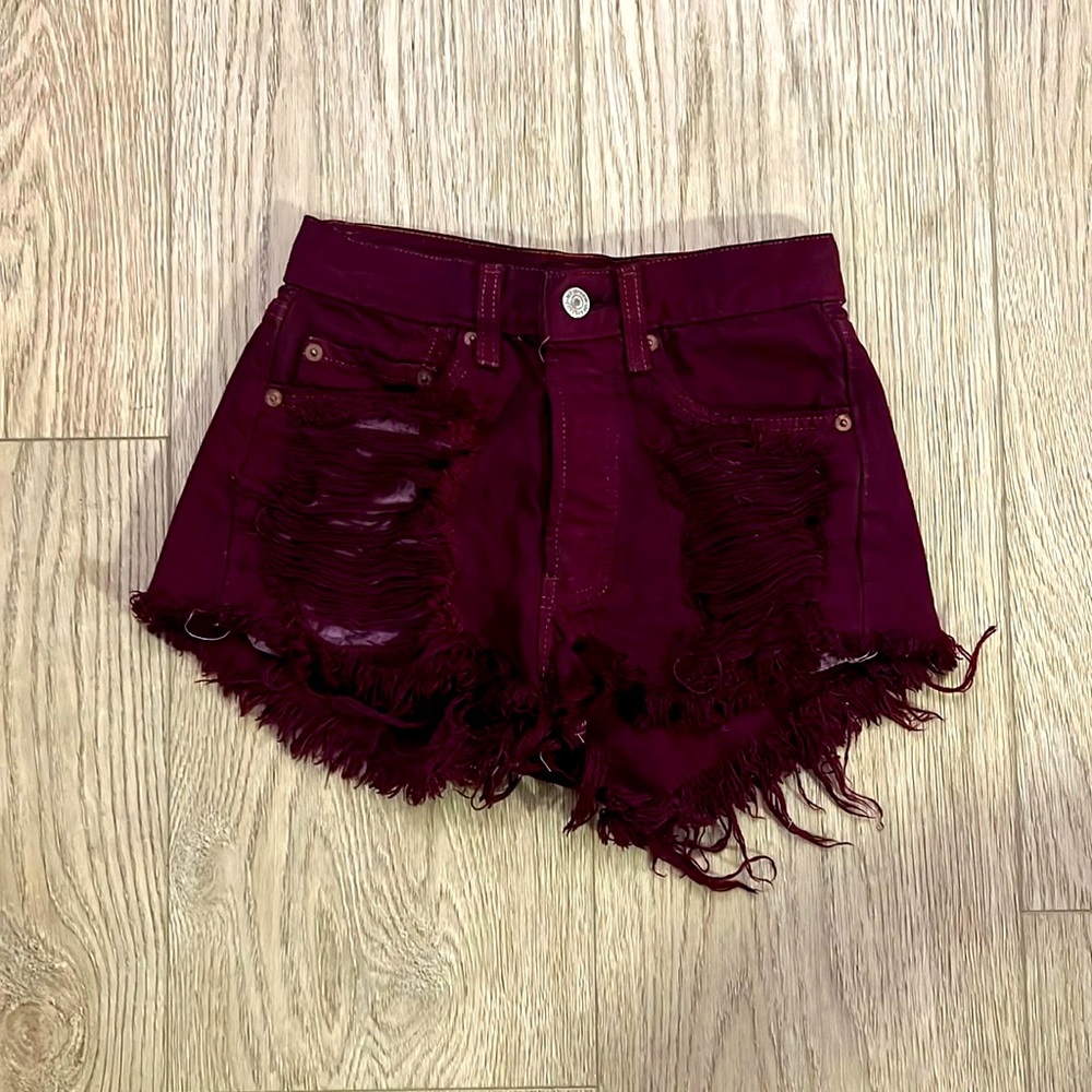 One of a Kind Shorts Burgundy